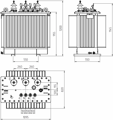 Трансформатор ТМГэ2-250-6/0,4 (У/Zn-11)